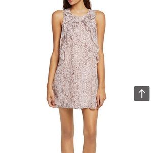 BCBG snake print ruffle dress